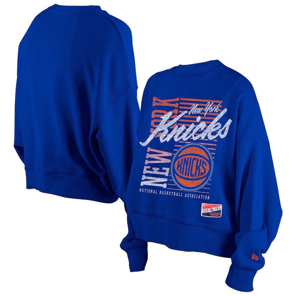 Fanatics Blue New York Knicks Crew Neck Sweater